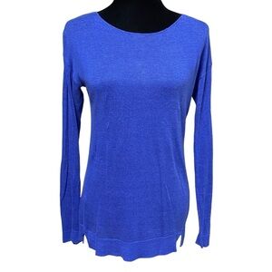 Lilly Pulitzer Royal Blue Linen Boat Neck Sweater Lightweight XS